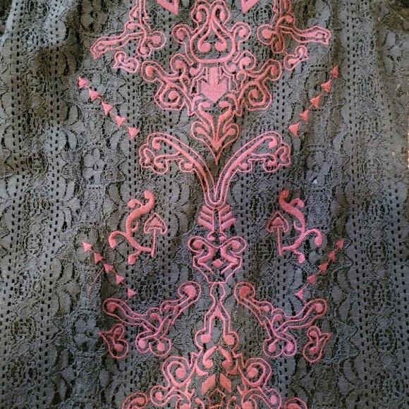 NWOT Gentle Fawn Lace Mini Dress Embroidered Medium - Picture 3 of 6